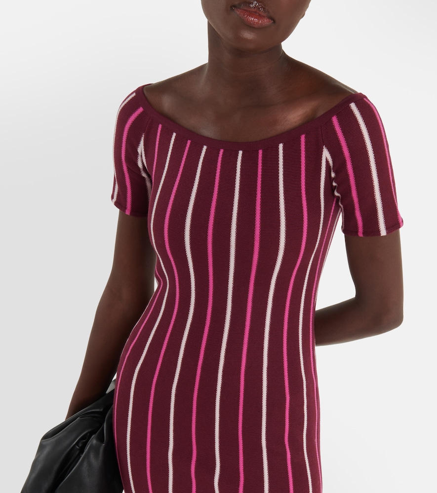 Pleated wool maxi dress