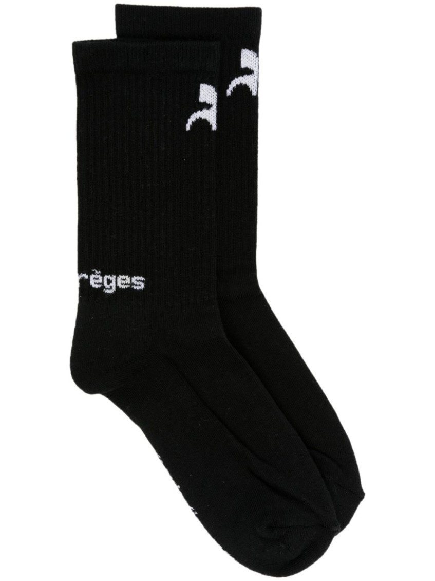 Black Logo-intarsia Socks