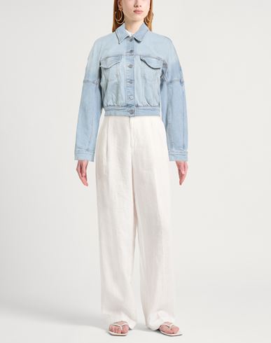 Woman Denim outerwear Blue Size 4 Cotton, Elastane
