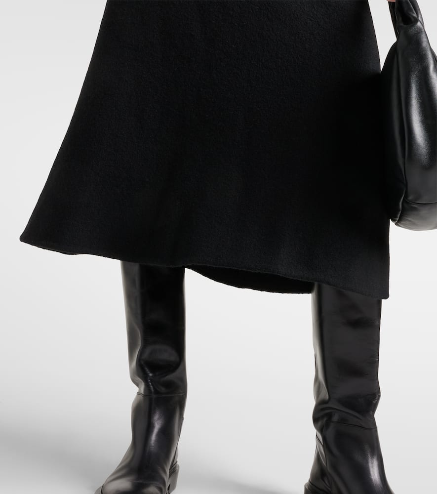 Wool midi skirt