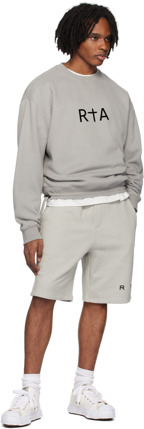 RTA Gray Flocked Sweatshirt