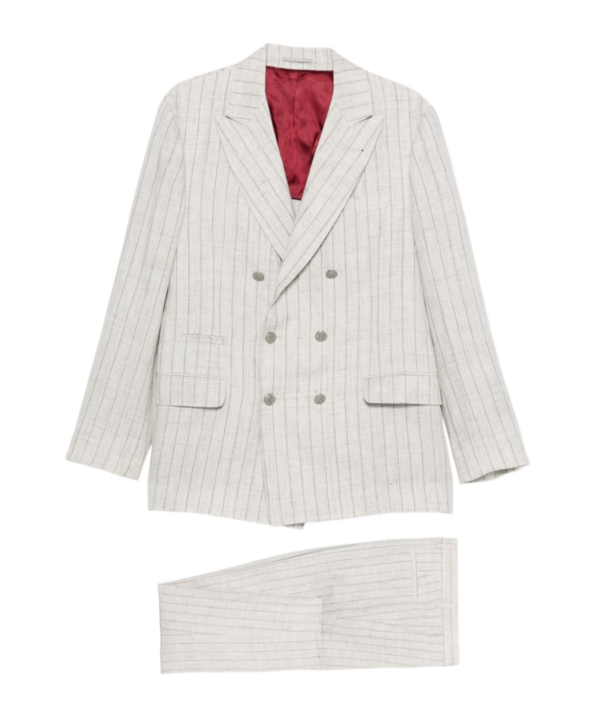 Striped double-breasted suit