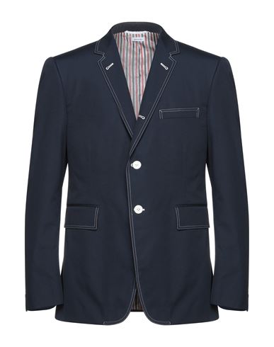 Man Blazer Midnight blue Size 3 Polyester, Cotton