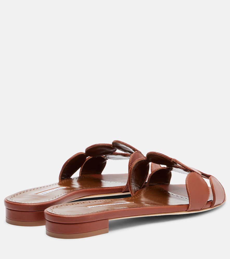 Haribalmuflat leather slides