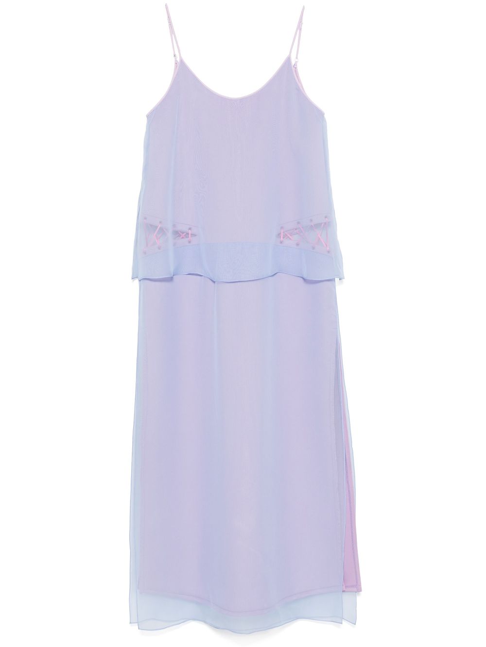 Layered maxi dress - Purple