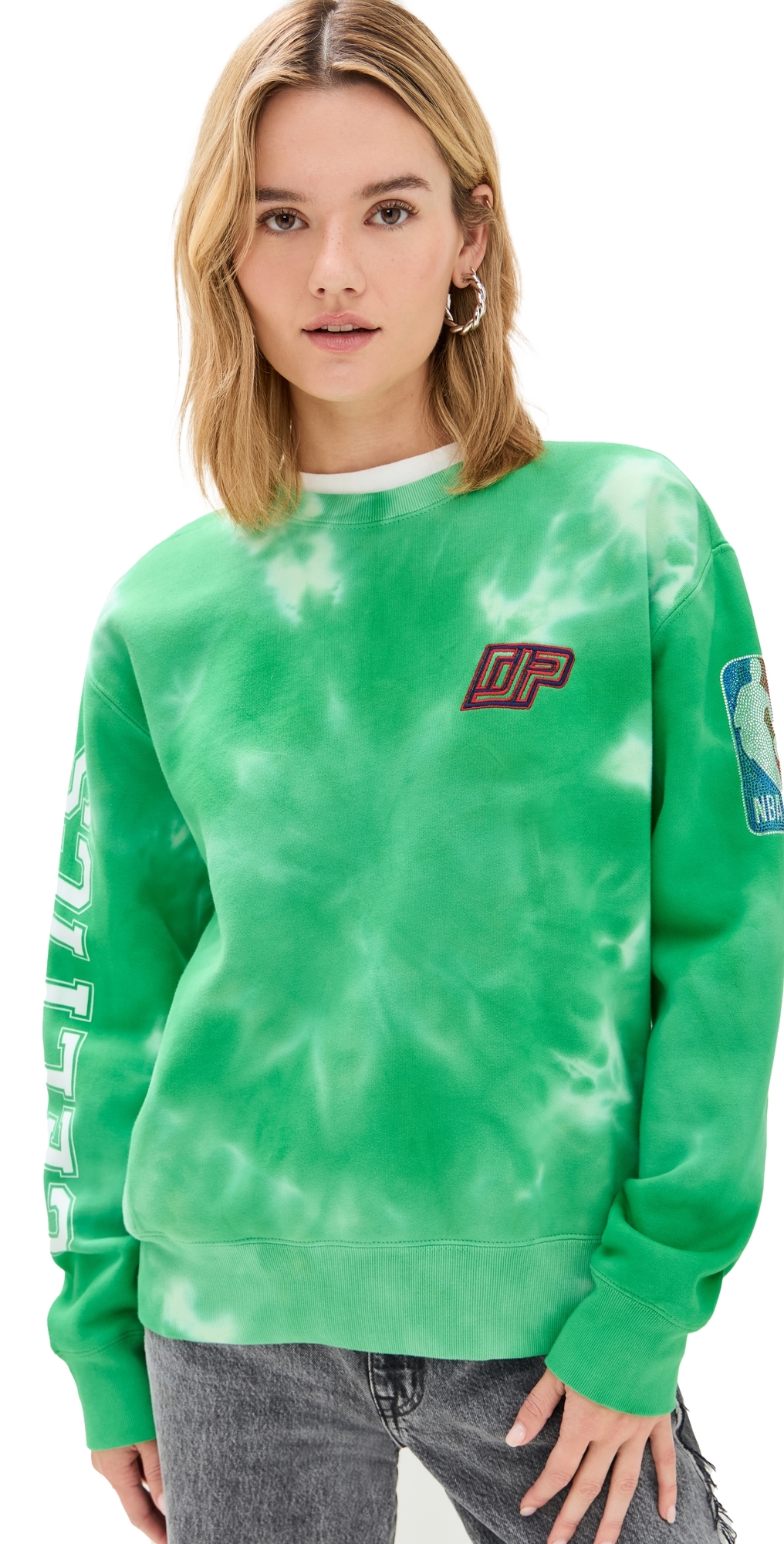 Celtcis Team Crew Sweatshirt Tie Dye