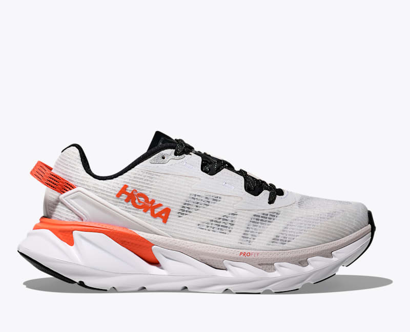 HOKA Elevon 2 TS Shoes in White/Bell Pepper