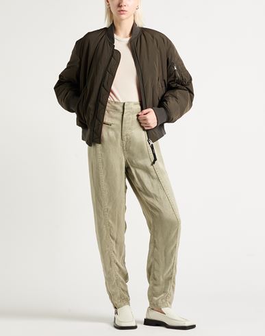 Woman Pants Military green Size 4 Lyocell