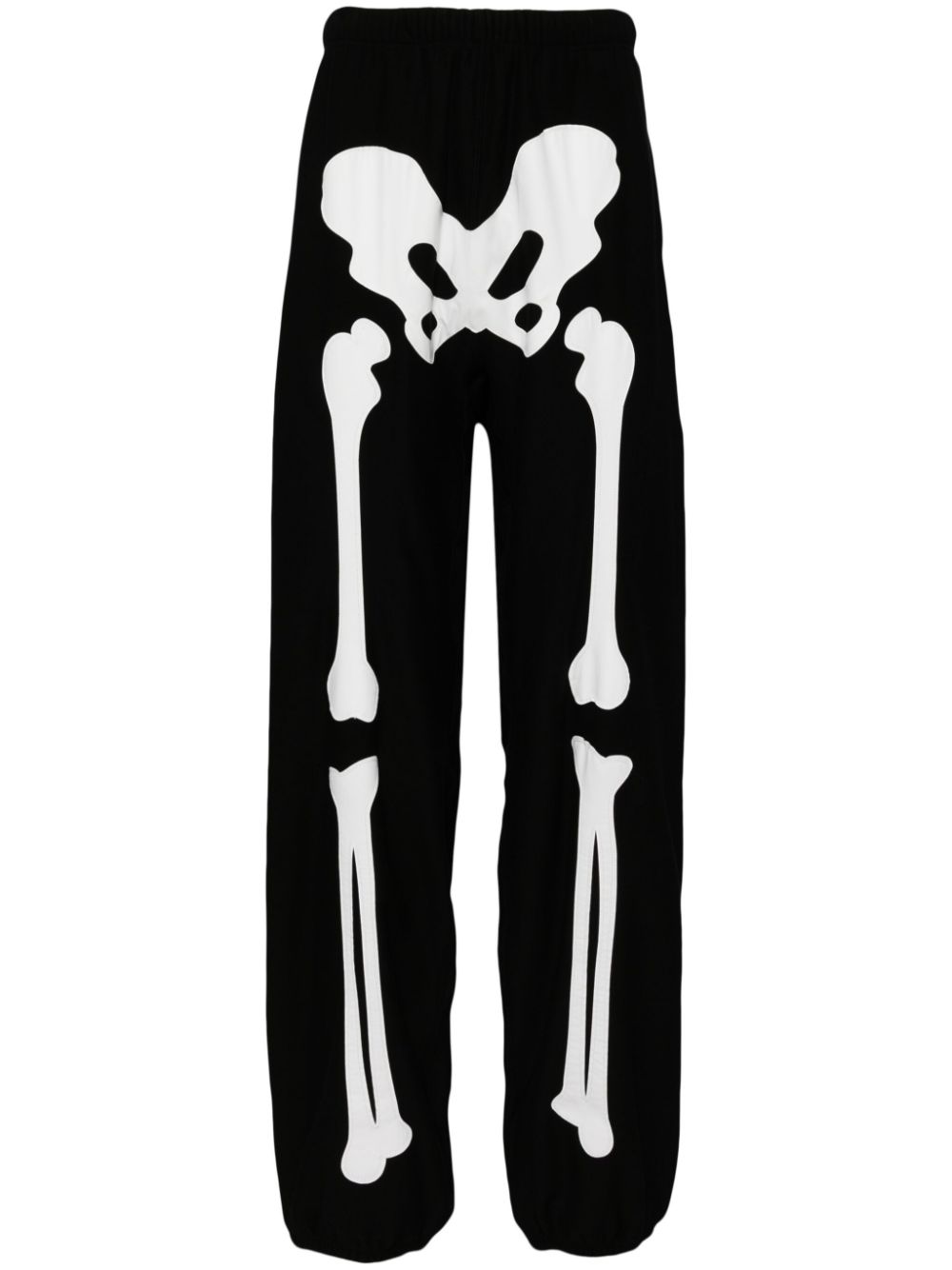 Bone patch two-tone trousers - Black