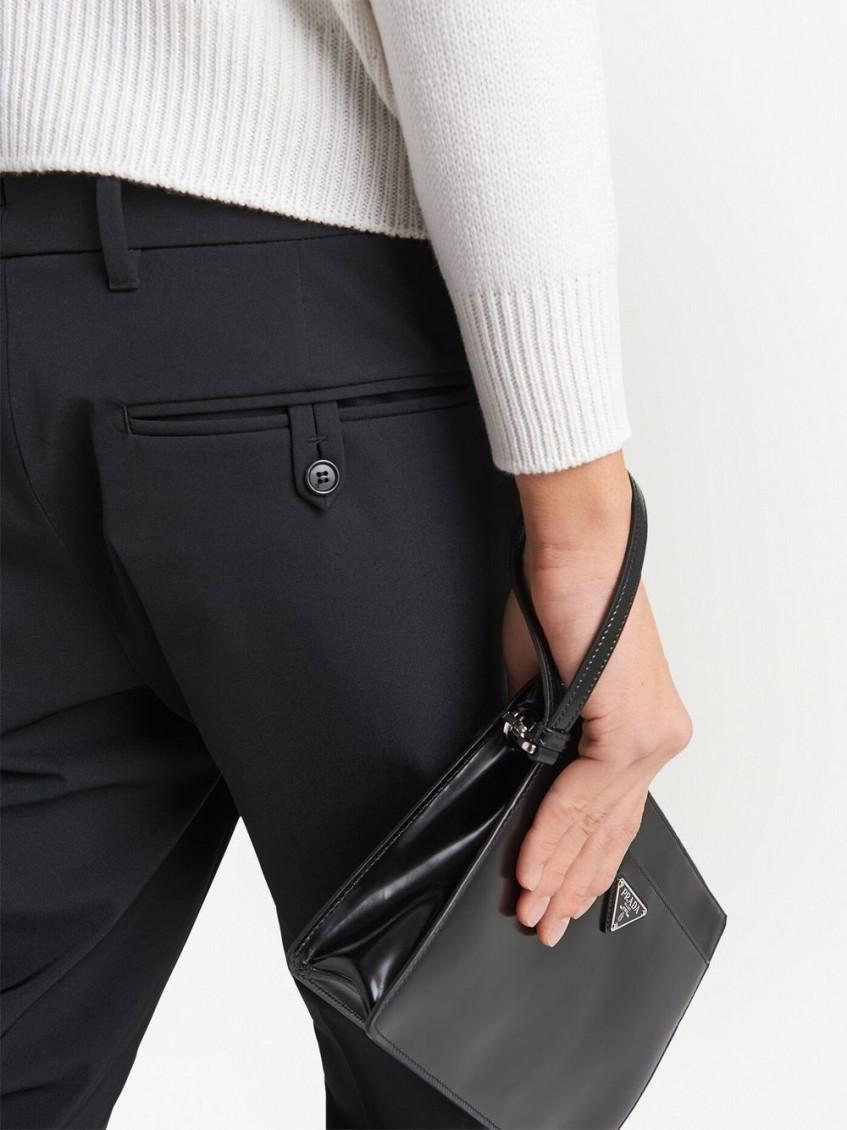 Black Stretch Polyester Pant