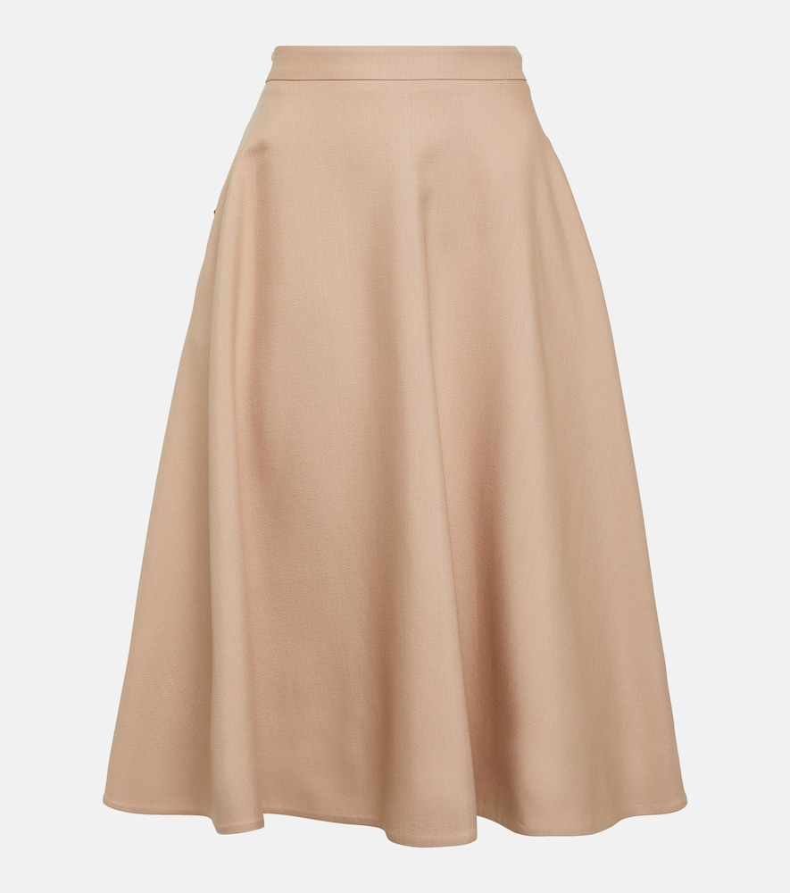 VGold Crêpe Couture midi skirt