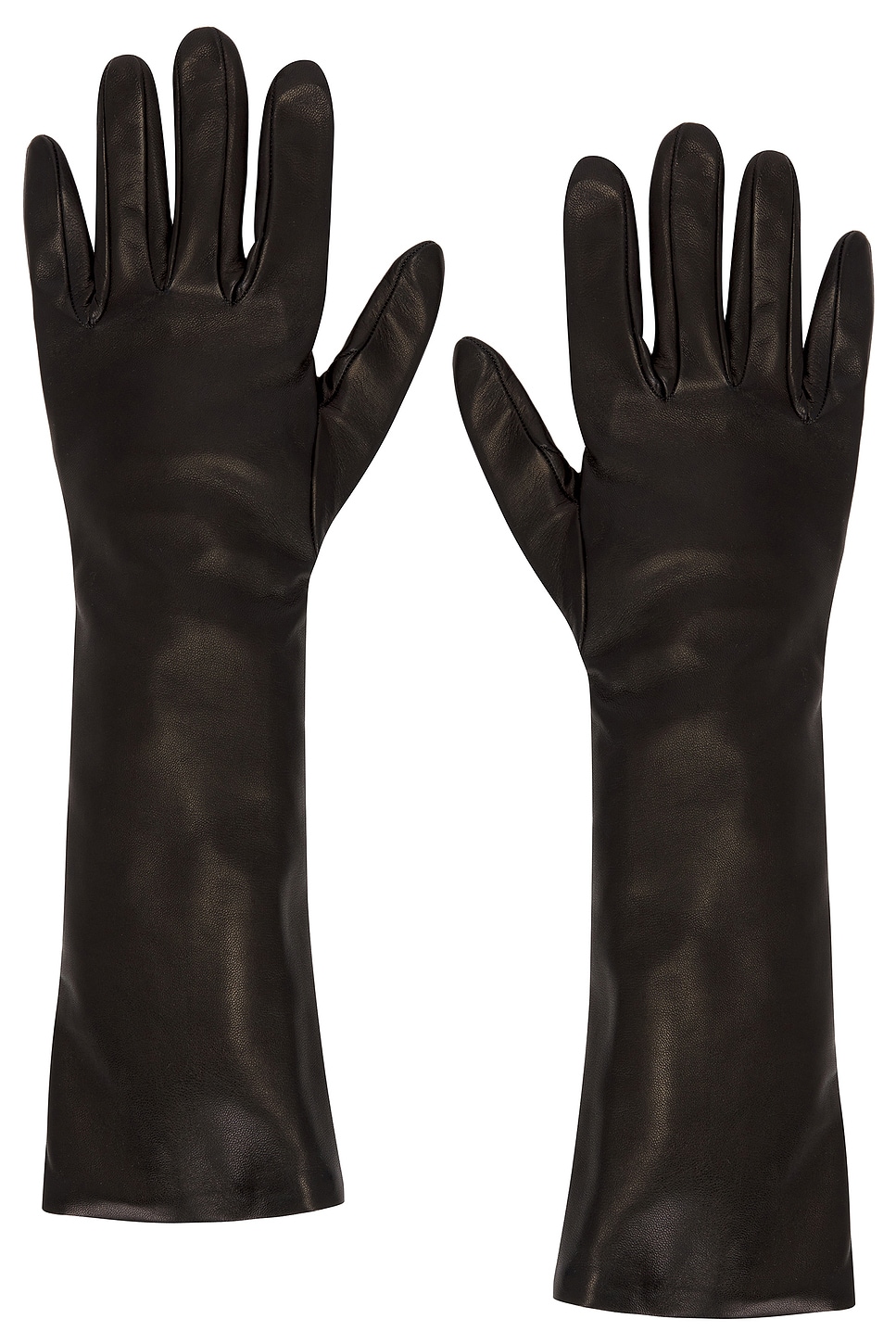 NOUR HAMMOUR Long Gloves in Black - Black. L also in