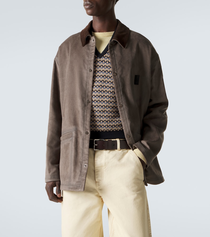 Suede-trimmed jacket