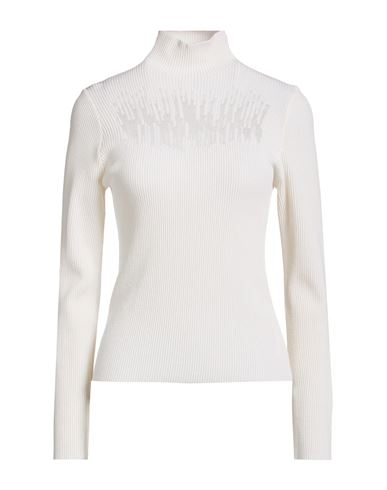 Woman Turtleneck Ivory Size 8 Virgin Wool, Viscose, Polyester, Polyamide