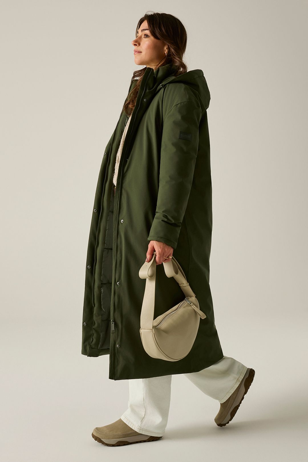 Regatta Women's Waterproof Hooded Janna Insulated Jacket in Khaki