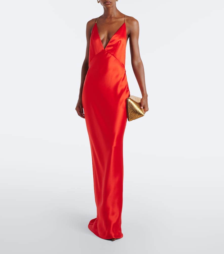 Retrofête Arianell embellished satin gown