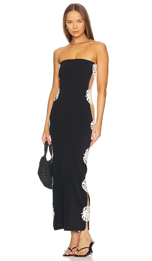 Bahia Maria ROBE MAXI HOJA ROTA en Black.  L. Also en