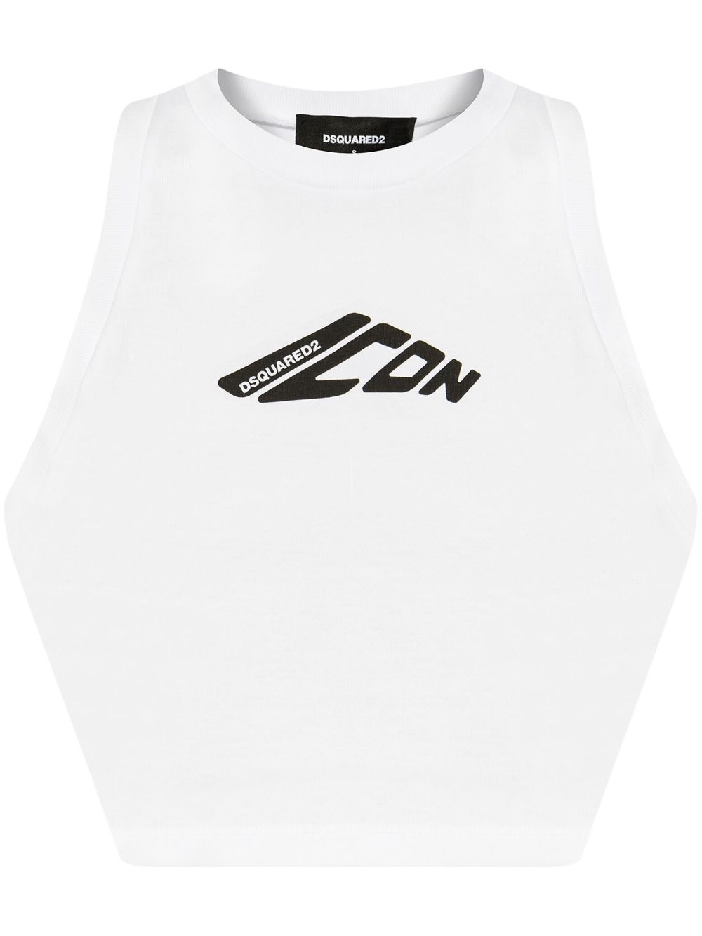 Logo-print top - White