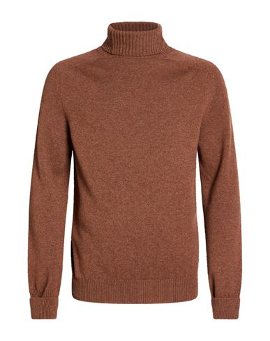 Man Turtleneck Brown Size 44 Cashmere
