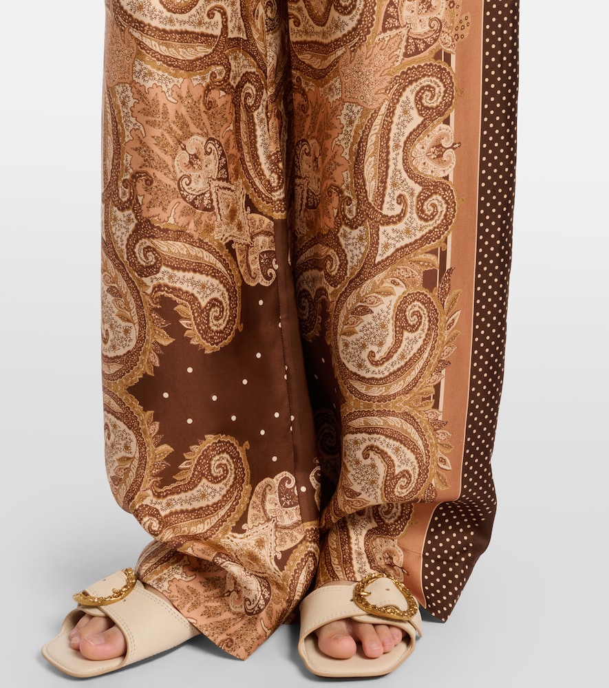 Luna paisley silk palazzo pants
