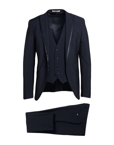 Man Suit Midnight blue Size 44 Virgin Wool, Superkid mohair