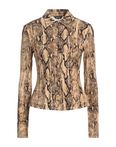 Just Cavalli Woman Shirt Camel Size 4 Viscose, Elastane