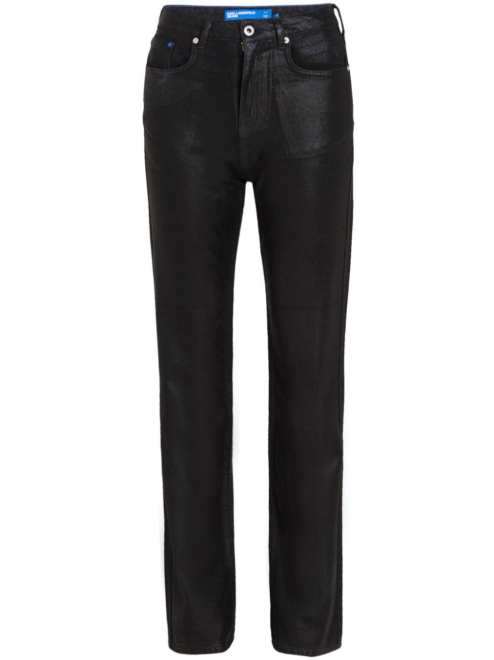 High-rise straight-leg jeans - Blue