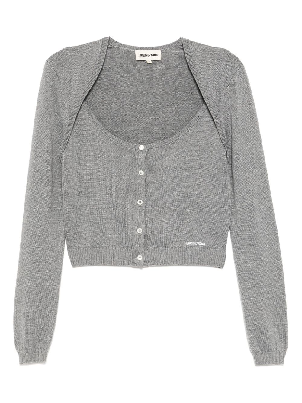 Silk-cashmere cardigan - Grey