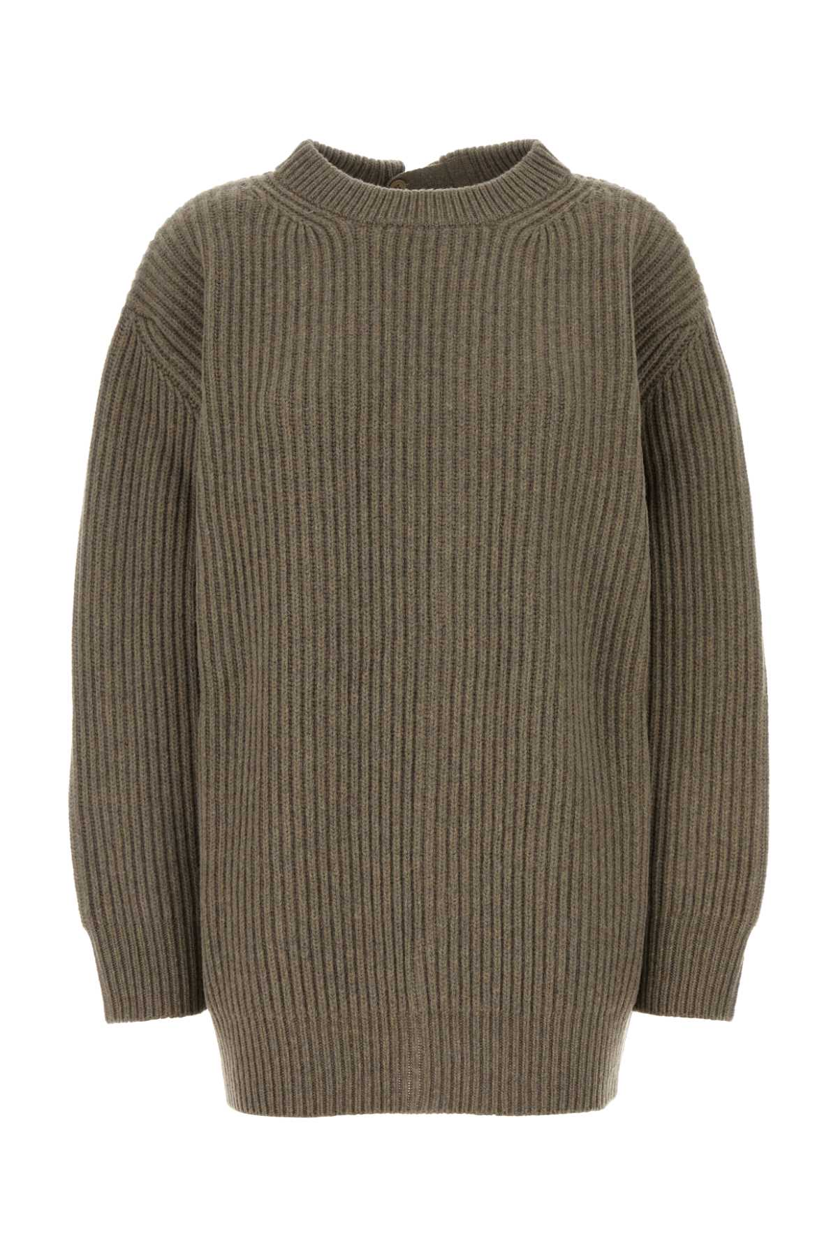 Cappuccino Wool Blend Oversize Sweater