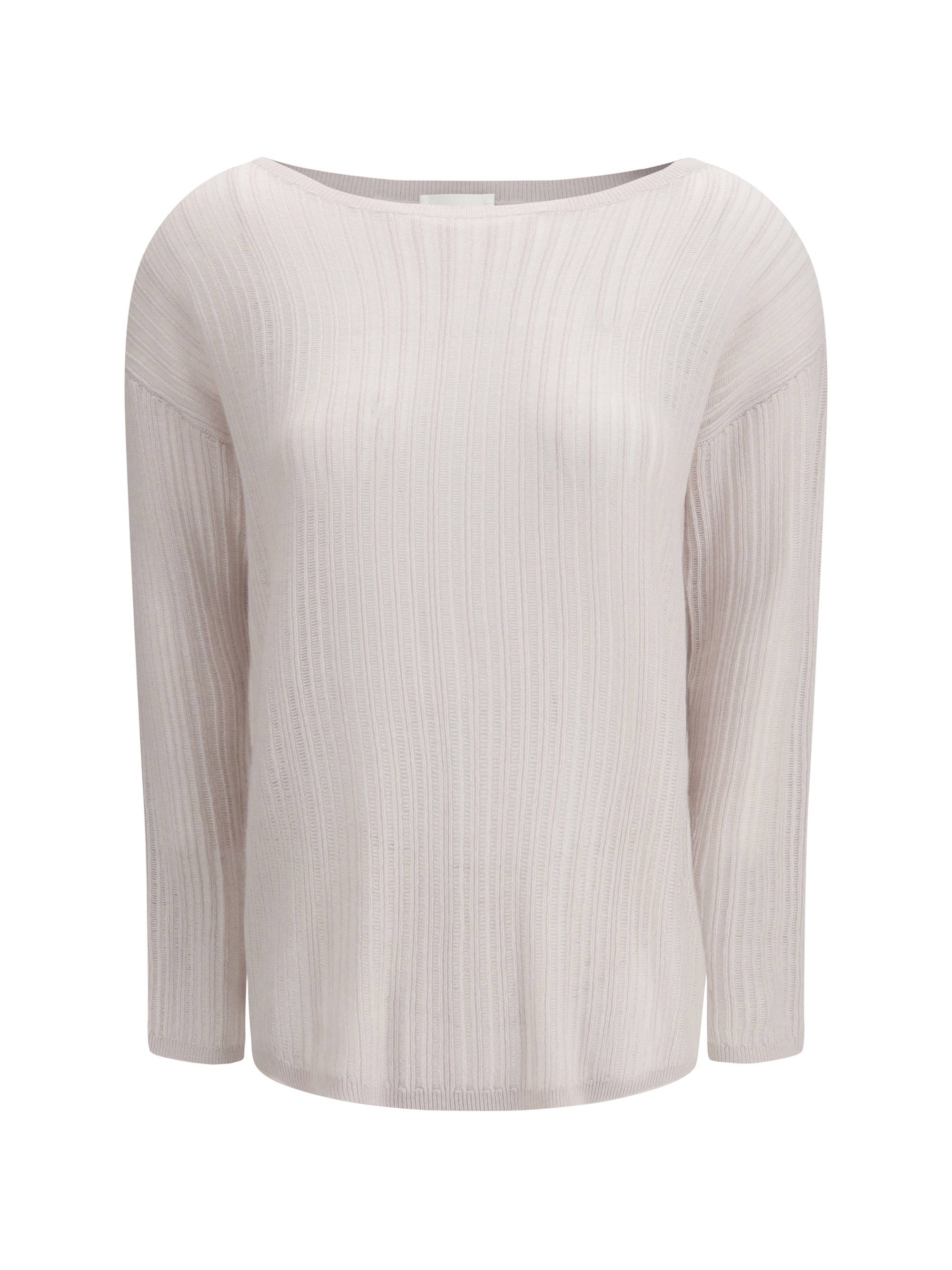 Rib-Knit Cashmere Sweater — Beige