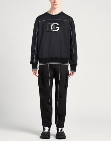 Dolce & gabbana Man Sweatshirt Black Size 42 Polyester, Elastane, Cotton, Glass, Epoxide resin