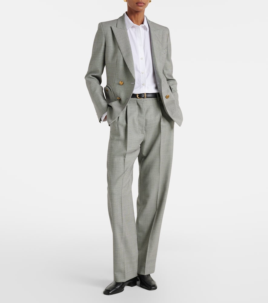 Blazé Milano Fox houndstooth straight pants