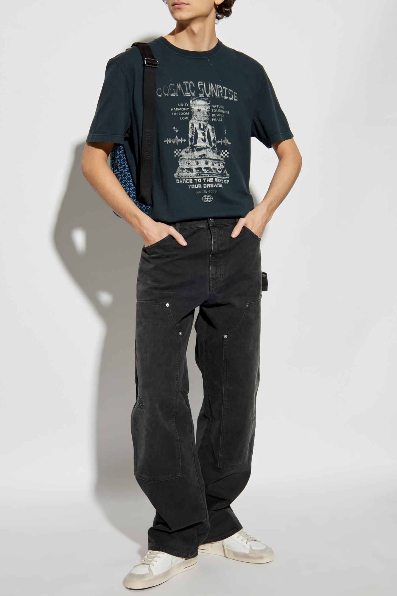 Jeans With Distressing, Men's, Grey