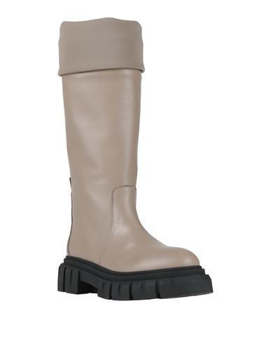 Woman Boot Taupe Size 9 Leather, Textile fibers