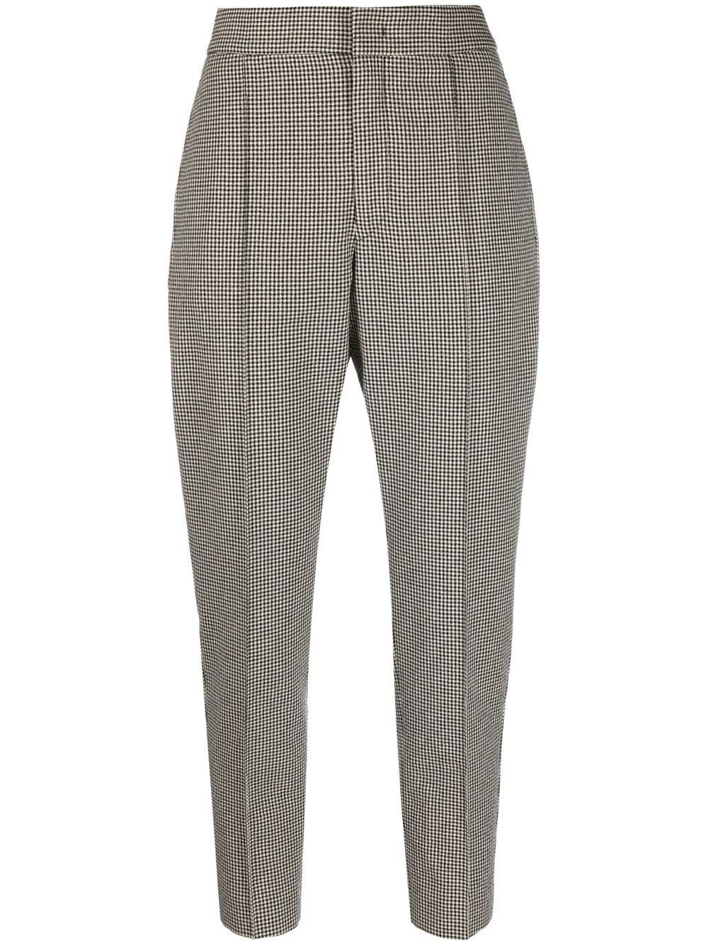 Seam-detail cropped trousers - Pink