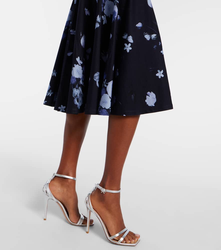 Floral jersey midi dress