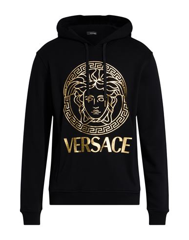 Man Sweatshirt Black Size M Cotton