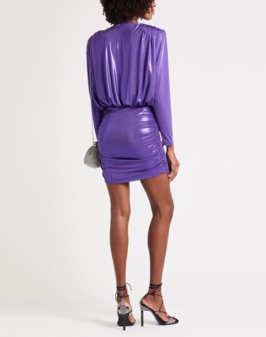 Woman Mini dress Purple Size 0 Polyester, Elastane