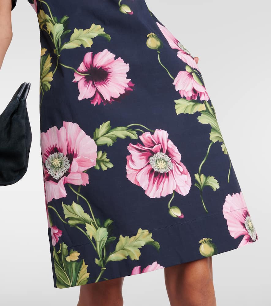 Floral cotton-blend minidress