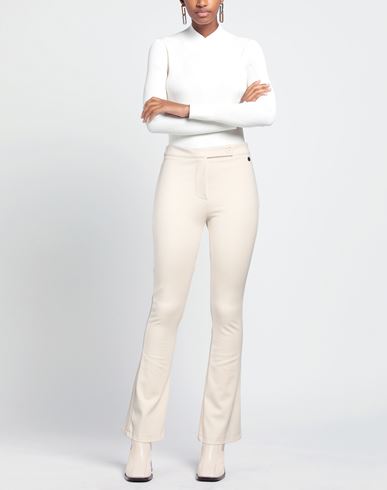 Woman Pants Cream Size L Viscose, Polyamide, Elastane