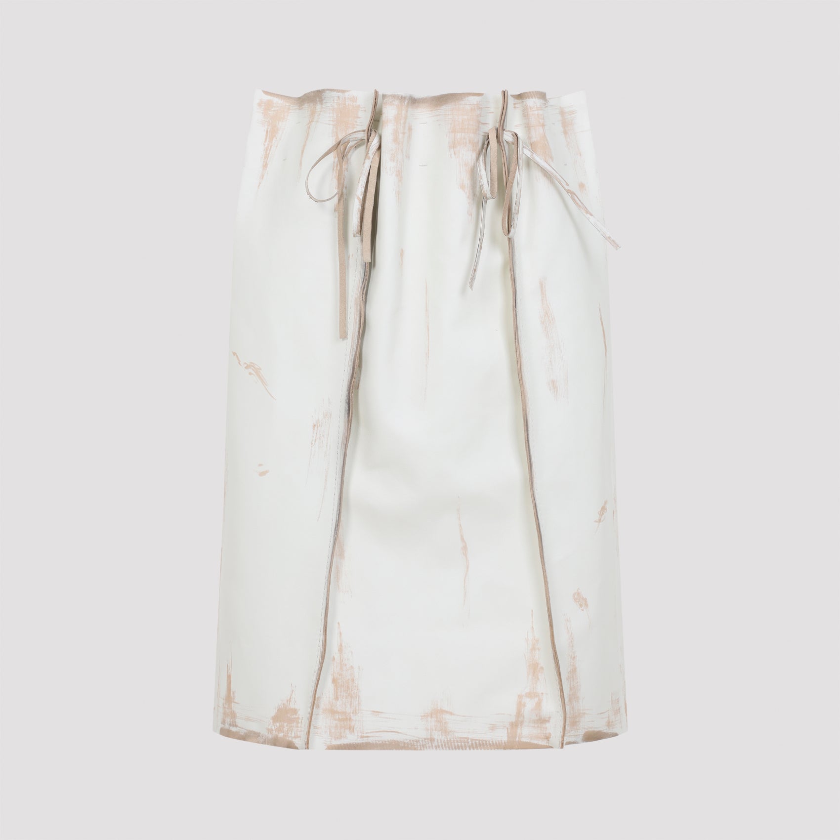 Calf Leather Midi Skirt