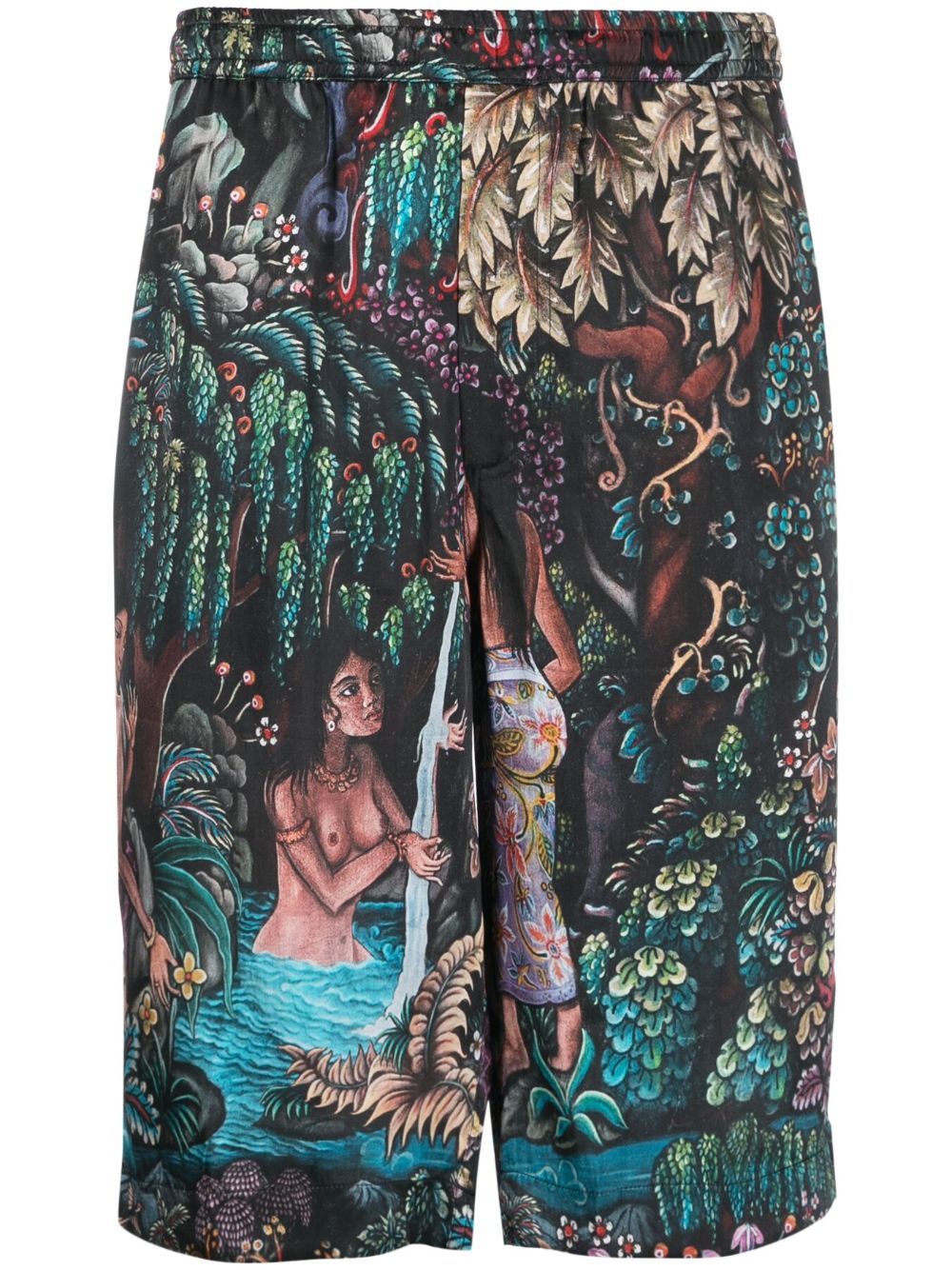Goa Gajah silk bermuda shorts - Black