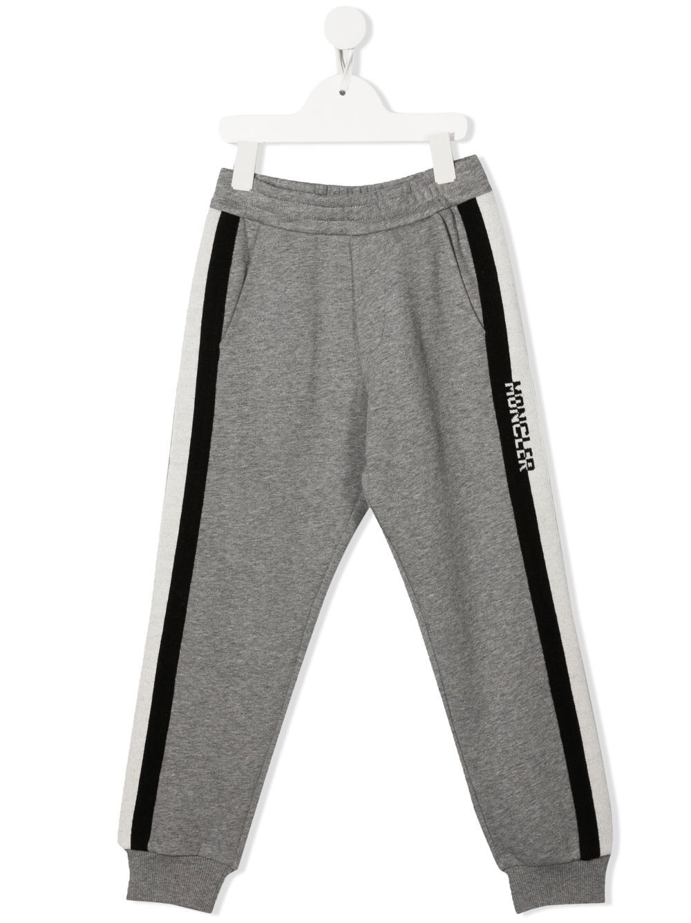 Logo intarsia-knit track pants - Grey