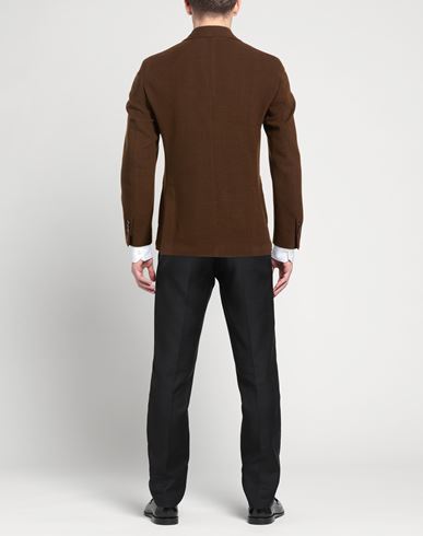 Man Blazer Dark brown Size 38 Virgin Wool, Elastane