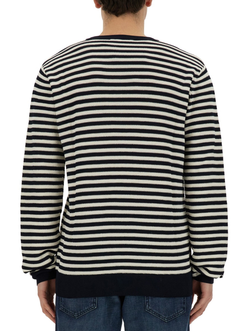 Dolce&Gabbana - striped pattern crew neck sweater