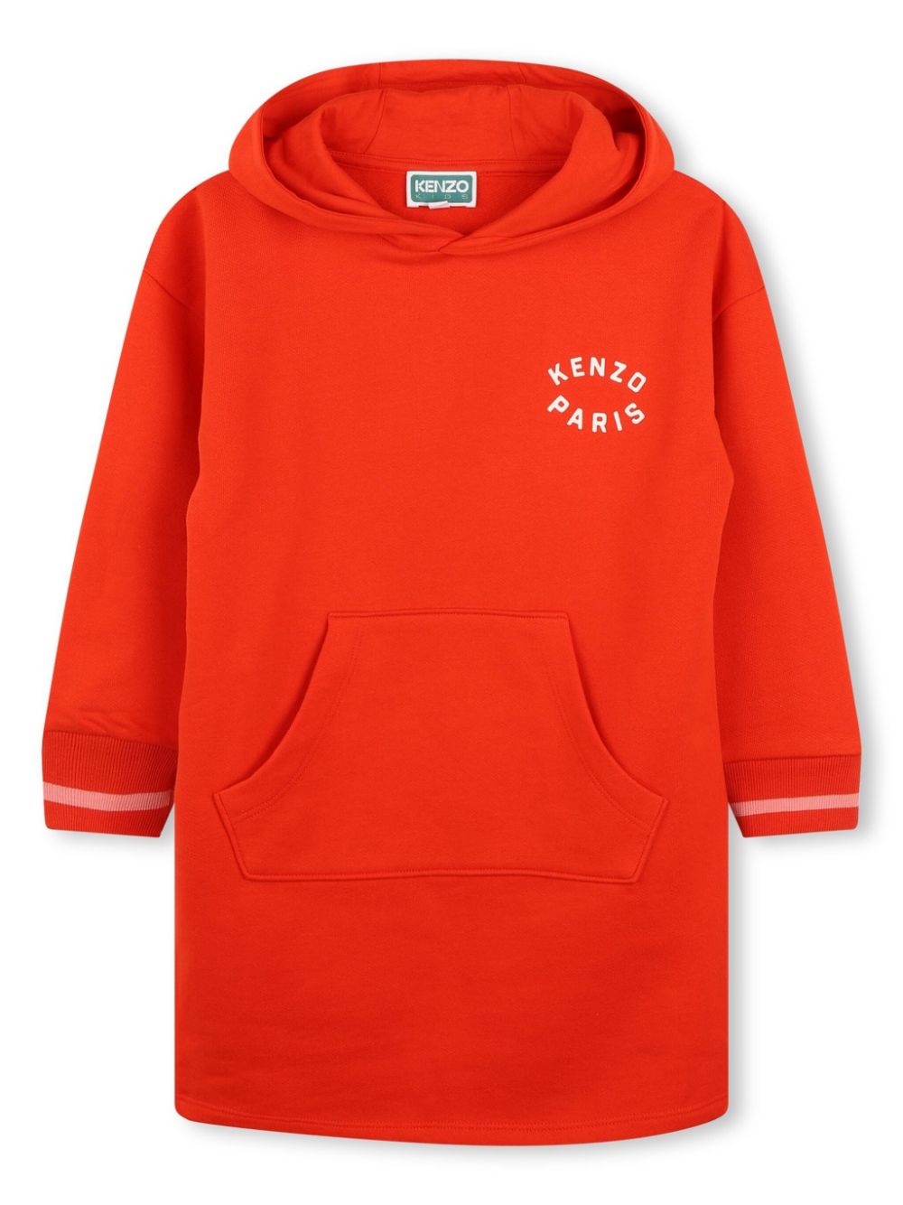 Logo-print hoodie dress - Red