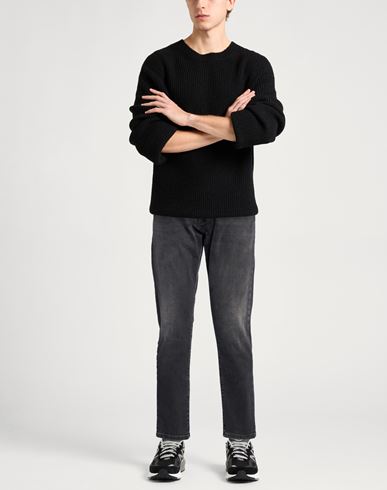Man Jeans Black Size 28 Cotton, Elastane