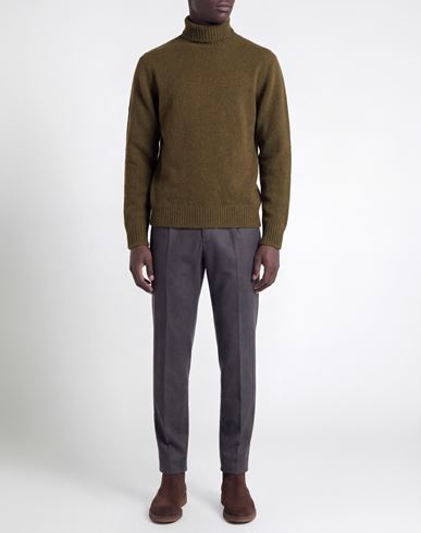 Man Turtleneck Dark green Size 44 Alpaca wool, Polyamide, Wool, Elastane