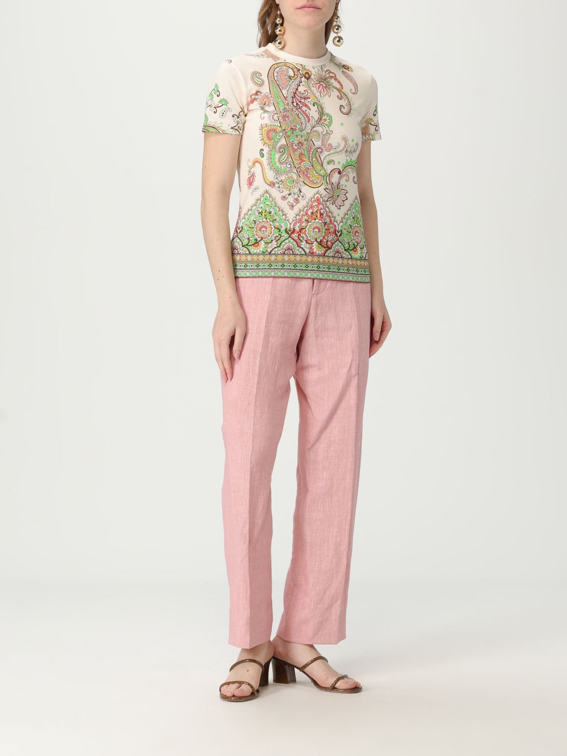 ETRO floral-print t-shirt - White
