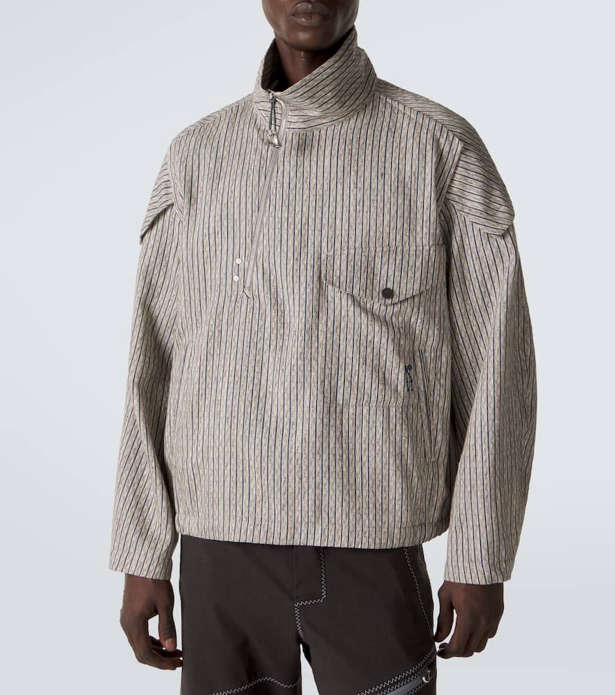 Farkas cotton and linen-blend jacket